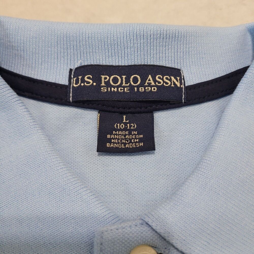 U.S Polo Assn Polo Light Blue Shirt Boys XL 10-12 Short Sleeve NEW - Picture 3 of 8